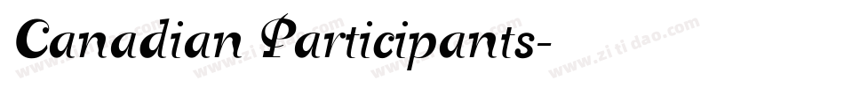 Canadian Participants字体转换